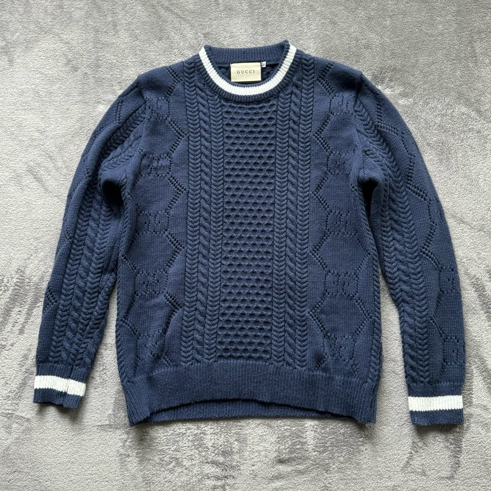 Gucci Cable Knit Wool Sweater